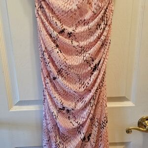 Pink Snake Print Dress